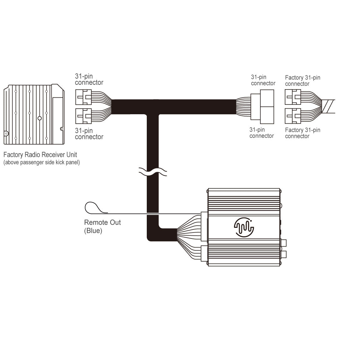 Chevrolet Silverado external amplifier location under dash diagram
