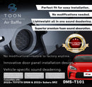 Advertisement for Toon Air Baffle with product features and compatibility details.