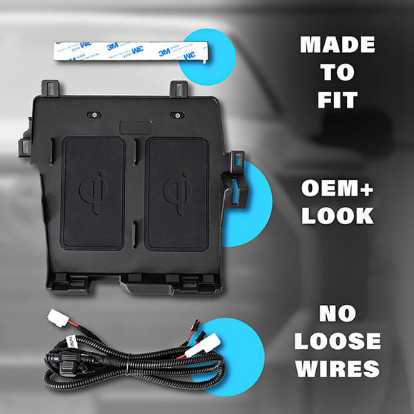 Dual Wireless Phone Charger for 2022+ Toyota Tundra & 2023+ Toyota Sequoia
