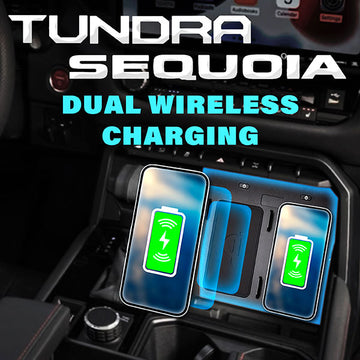 Dual Wireless Phone Charger for 2022+ Toyota Tundra & 2023+ Toyota Sequoia