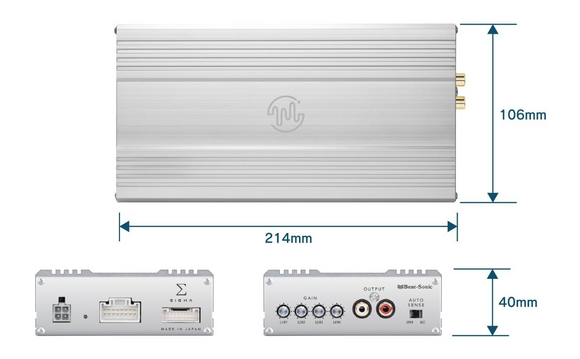 Beat-Sonic Encore Sigma amplifier, eight channel Class AB with independent gain controls and RCA output