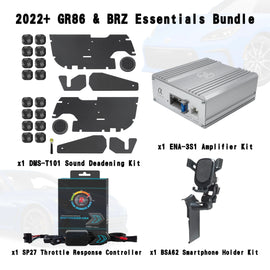 2022-2026 Toyota GR86 & Subaru BRZ Plug & Play Upgrade Bundle – Amp, Throttle Controller, Sound Deadening & Phone Mount