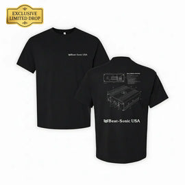 Beat-Sonic Class-A/B Plug-and-Play Car Audio Encore Alpha Amplifier 3 Series for Toyota, Lexus, Subaru, Mazda, Honda, Nissan, Chevy, Ford, Scion, T-Shirt Shirt Graphic Tee Print, 100% cotton Limited-Edition, Limited Quantity, Front and Back