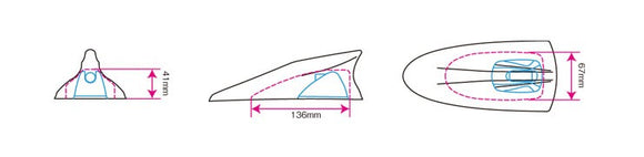 Beat-Sonic FDX9 Functional Shark Fin Antenna for Nissan/Infiniti, Toyota/Scion, and Universal - Beat-Sonic USA