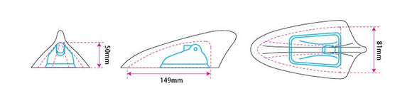 Beat-Sonic FDX3 Functional Shark Fin Antenna, Universal Type - Beat-Sonic USA